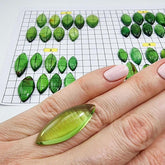 Green Amber Handmade Marquise Shape Cabochons